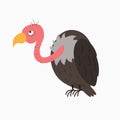 Vector illustration of Cartoon vulture Royalty Free Stock Photo