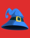 Vector illustration of cartoon witch hat. Halloween design vector Royalty Free Stock Photo