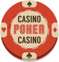 Vector illustration of casino chip