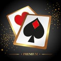 Vector illustration on a casino theme with poker Royalty Free Stock Photo