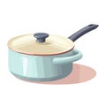 Vector illustration of casserole and pan icon. Collection of casserole and cooking stock symbol for web.