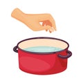 Vector design of casserole and water logo. Collection of casserole and arm stock vector illustration.