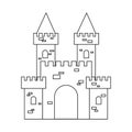 Vector design of castle and fortress icon. Collection of castle and house stock symbol for web.