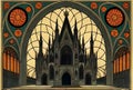 Vector illustration of the Cathedral of St. Vitus in Prague, Czech Republic