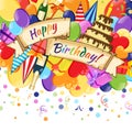 Vector Illustration of celebration Happy Birthday Royalty Free Stock Photo