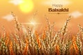 vector illustration of celebration of Punjabi festival Vaisakhi background Royalty Free Stock Photo