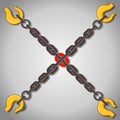 Vector illustration of chains