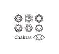 Chakra symbols set Royalty Free Stock Photo