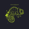 Vector illustration of chameleon Royalty Free Stock Photo