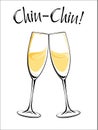 Vector illustration of champagne glasses