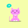 Vector illustration character cat sleeping. Cute kitty cat vector illustration Royalty Free Stock Photo