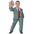 Vector illustration character portrait of businessman. Vector illustration Royalty Free Stock Photo