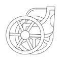 Vector illustration of chariot and helios icon. Collection of chariot and greece stock symbol for web.