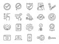 Check mark icon set. Included the icons as correct, verified, certificate, approval, accepted, confirm, check List and more Royalty Free Stock Photo