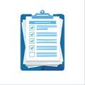 Task Completion Checklist on a Clipboard Royalty Free Stock Photo