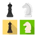 Vector design of checkmate and thin icon. Set of checkmate and target stock symbol for web. Royalty Free Stock Photo