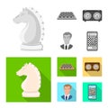 Vector design of checkmate and thin icon. Set of checkmate and target stock vector illustration. Royalty Free Stock Photo