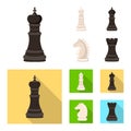 Vector design of checkmate and thin icon. Set of checkmate and target stock vector illustration. Royalty Free Stock Photo