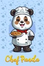 Vector Illustration, Chef Panda, Animal Clipart