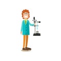 Science people concept vector illustration in flat style Royalty Free Stock Photo
