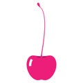 Vector illustration of a cherry. Icon juicy cherry.