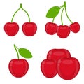 Cherry fruit icon isolated