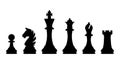 Vector illustration of chess piece set isolated on white Royalty Free Stock Photo