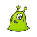 Vector illustration of childish funny cute doodle monster. Royalty Free Stock Photo