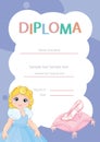 Vector Illustration Of Children Diploma