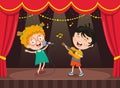 Vector Illustration Of Children Music Royalty Free Stock Photo