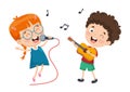 Vector Illustration Of Children Music