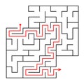 Vector illustration. Children's maze puzzle. Black and white illustration. Coloring book