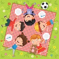 Vector Illustration Of Children`s Picnic