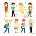 Vector illustration of children Royalty Free Stock Photo