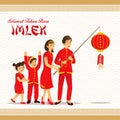 Selamat tahun baru imlek is another language of Happy chinese new year in Indonesian Royalty Free Stock Photo