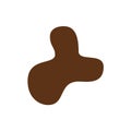 Vector Illustration of a Chocolate Splash. Chocolate splash blot with drops and blot. Eps10 vector illustration. Round chocolate s