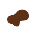 Vector Illustration of a Chocolate Splash. Chocolate splash blot with drops and blot. Eps10 vector illustration. Round chocolate s