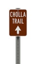 Cholla Trail road sign