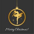 Vector Illustration with Christmas ball Royalty Free Stock Photo