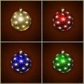 Vector Illustration of Christmas Decoration Balls