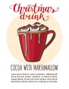 Vector illustration with Christmas drink Cocoa