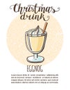 Vector illustration with Christmas drink Eggnog