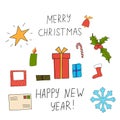 Vector illustration of Christmas greeting card Royalty Free Stock Photo