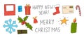 Vector illustration of Christmas greeting card Royalty Free Stock Photo