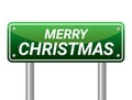 Vector illustration of christmas road sign. Royalty Free Stock Photo