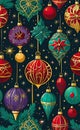 vector illustration, Christmas themed color cartoon pattern, seamless Santa Claus illustration, Merry Christmas,