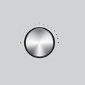 Vector illustration of metal volume knob Royalty Free Stock Photo