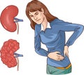 vector illustration of a Chronic kidney disease Royalty Free Stock Photo