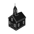 Vector design of church and christian icon. Set of church and steeple vector icon for stock.