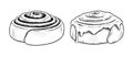 Vector illustration of Cinnamon Roll Royalty Free Stock Photo